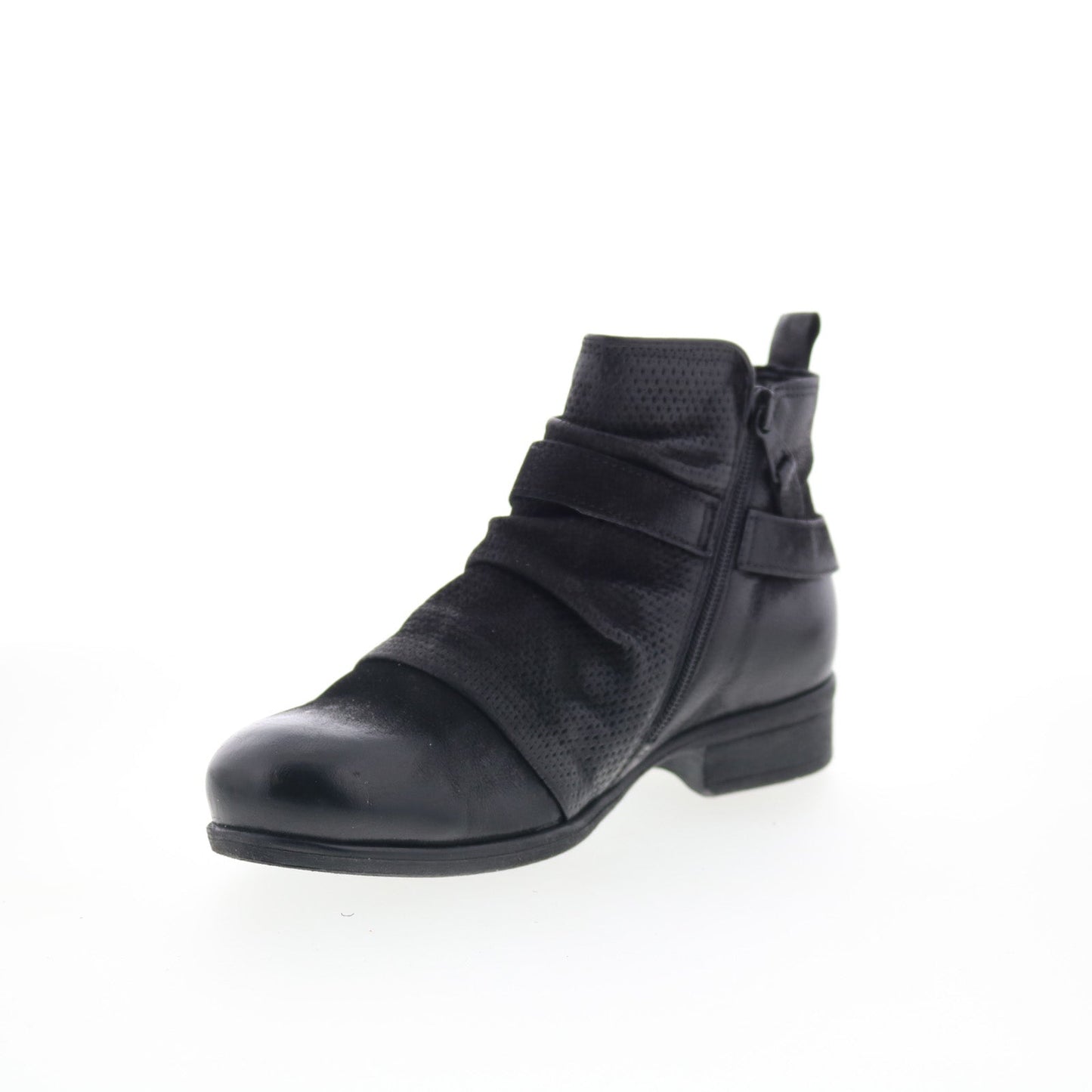 Miz Mooz Suzy Womens Black Leather Zipper Ankle & Booties Boots