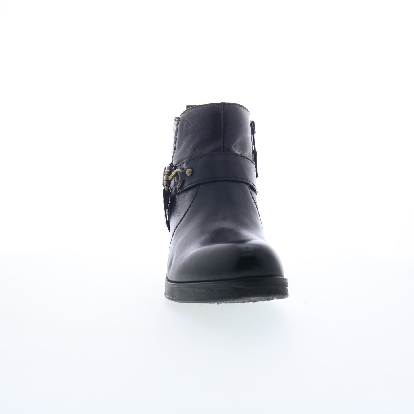 Miz Mooz Sydni Womens Black Leather Zipper Ankle & Booties Boots