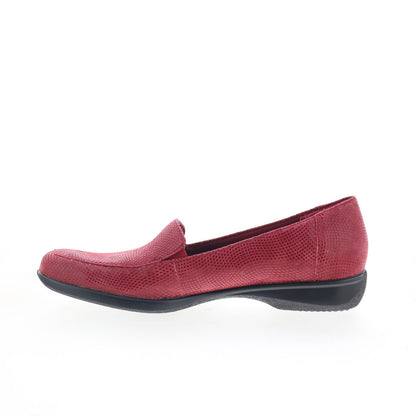 Trotters Jenn Mini Dots T1365-612 Womens Red Suede Loafer Flats Shoes