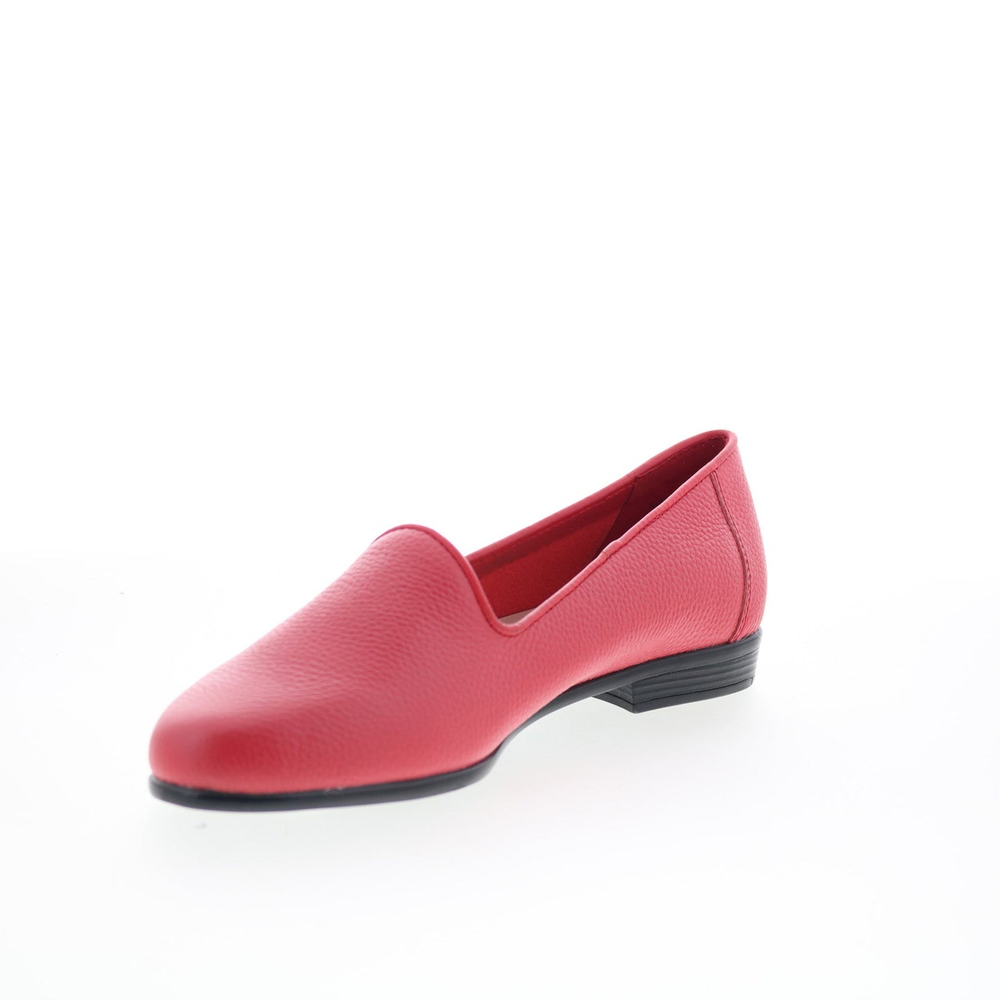 Trotters Liz Tumbled T1807-600 Womens Red Synthetic Loafer Flats Shoes