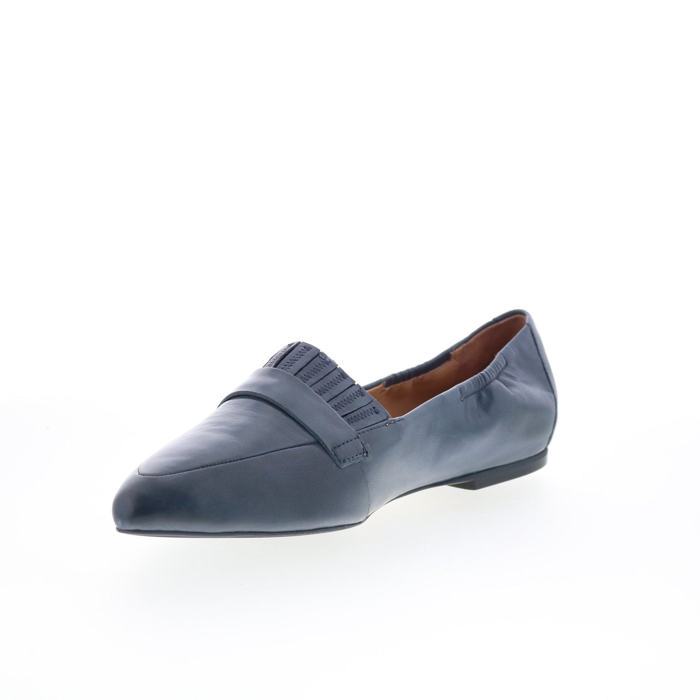 Trotters Emotion T2056-400 Womens Blue Leather Slip On Loafer Flats Shoes