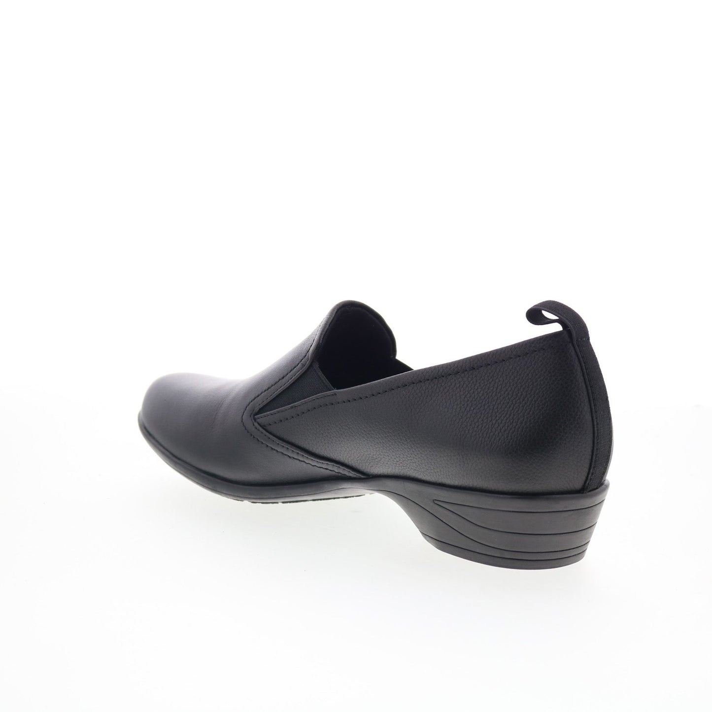 Trotters Reggie T2065-001 Womens Black Leather Slip On Loafer Flats Shoes