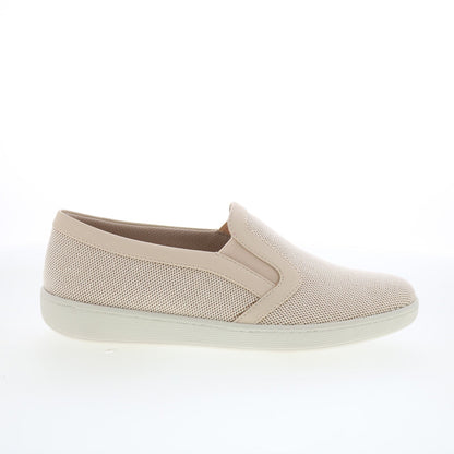 Trotters Alright T2101-137 Womens Beige Mesh Slip On Lifestyle Sneakers Shoes