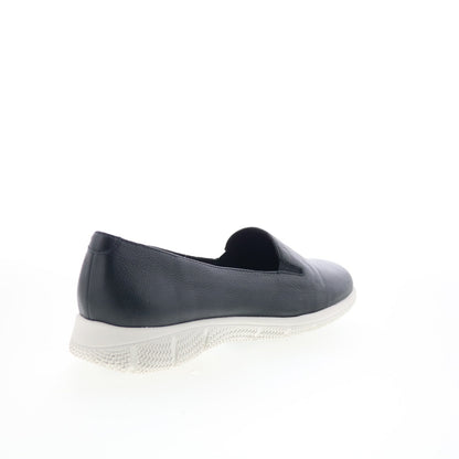 Trotters Universal T2110-001 Womens Black Leather Slip On Loafer Flats Shoes