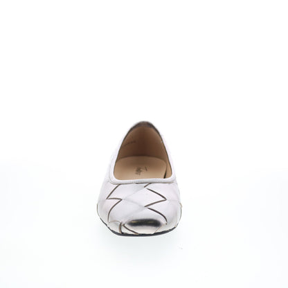 Trotters Hanny T2125-033 Womens Gray Leather Slip On Ballet Flats Shoes