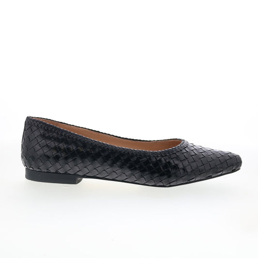Trotters Emmie T2371-001 Womens Black Leather Slip On Loafer Flats Shoes