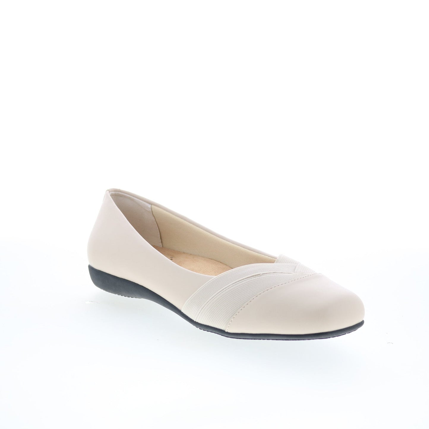 Trotters Stella T2374-112 Womens Beige Synthetic Slip On Ballet Flats Shoes