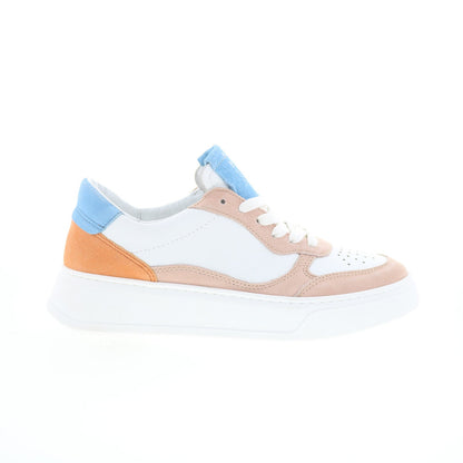 Miz Mooz Torie Womens White Leather Lace Up Lifestyle Sneakers Shoes