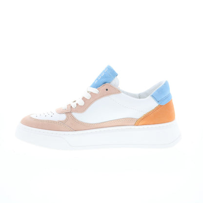 Miz Mooz Torie Womens White Leather Lace Up Lifestyle Sneakers Shoes