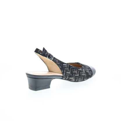 Trotters Dea T7001-013 Womens Black Extra Narrow Slingback Heels Shoes