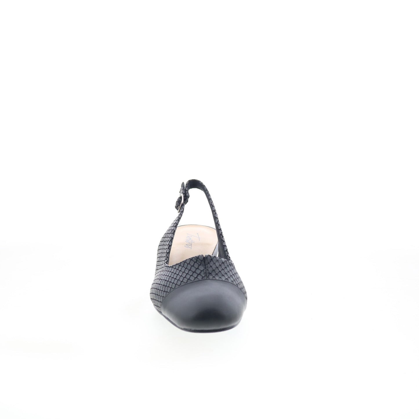 Trotters Dea T7001-031 Womens Black Narrow Leather Slingback Heels Shoes