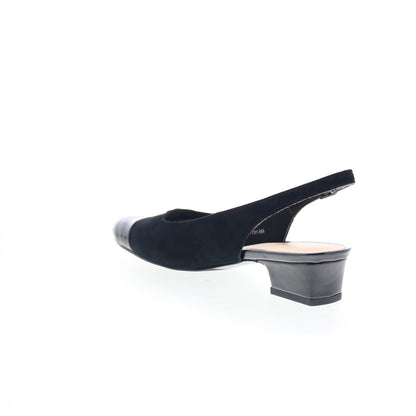 Trotters Dea T7001-048 Womens Black Extra Narrow Slingback Heels Shoes