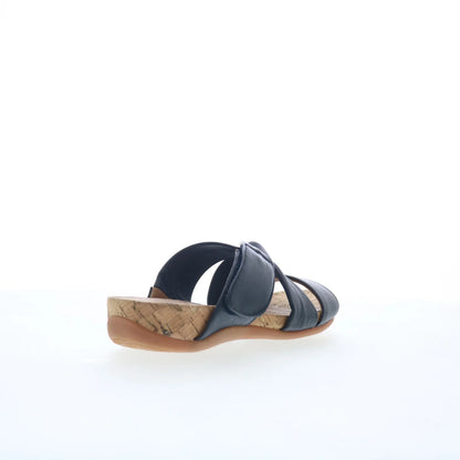 Softwalk Tallulah S2515-400 Womens Blue Leather Slip On Slides Sandals Shoes