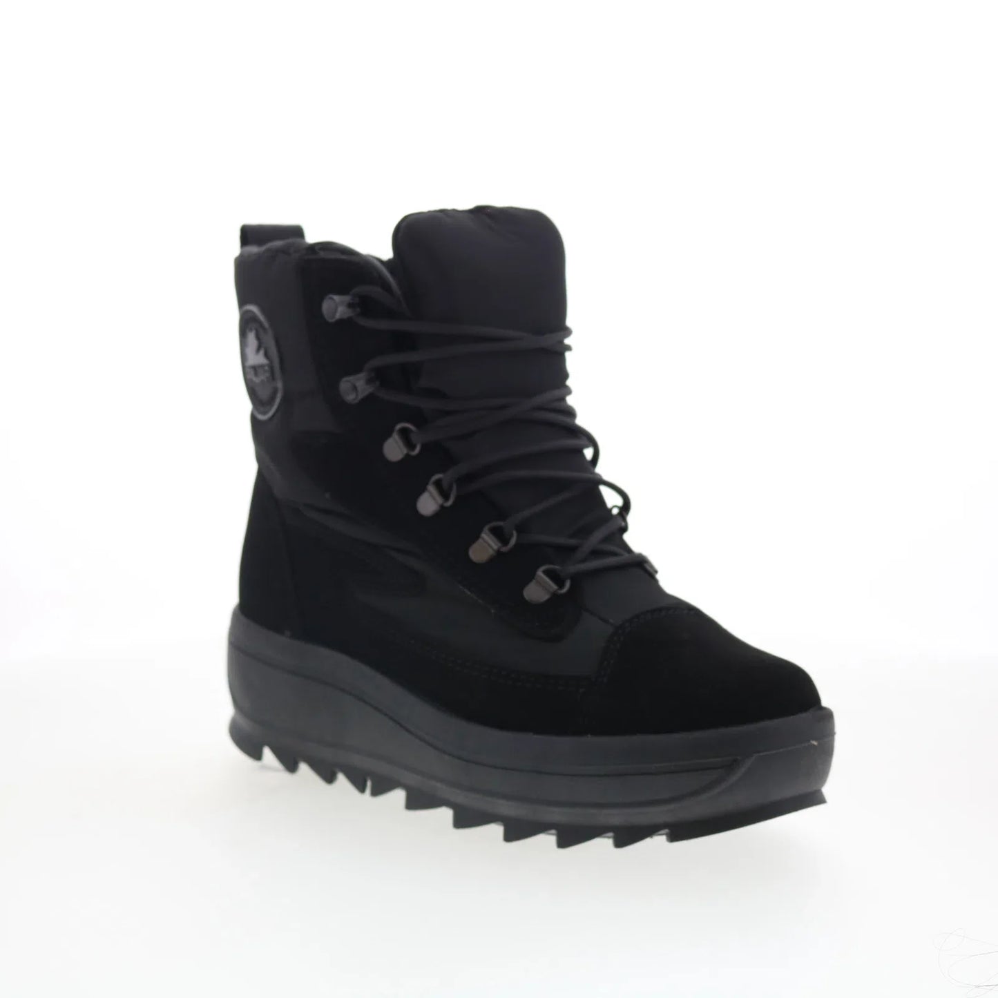 Pajar Talya PDPAB00627.01 Womens Black Suede Lace Up Ankle & Booties Boots