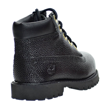 Timberland 6 Inch Premium Waterproof Baby Toddlers Boots Leather Black Textured