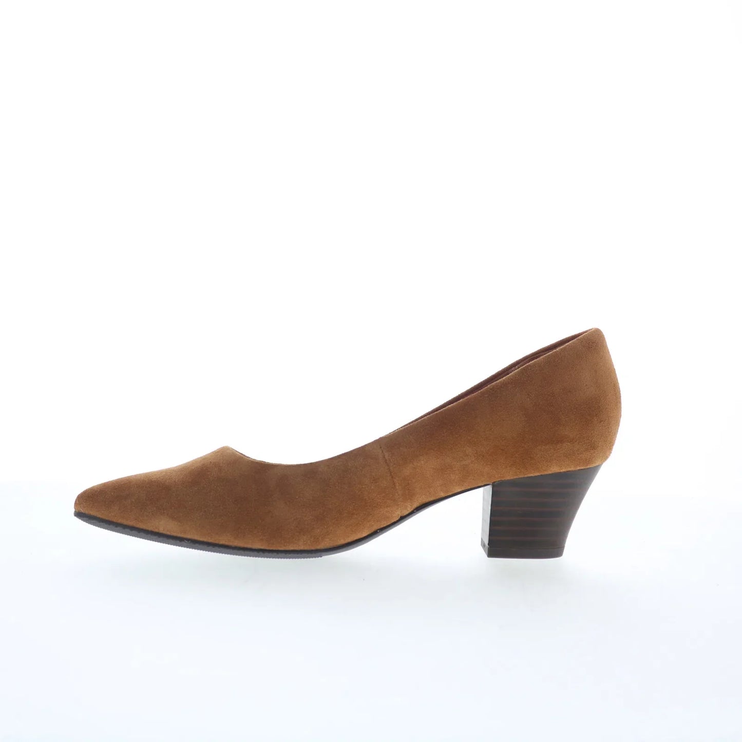 Clarks Teresa Step 26167835 Womens Brown Suede Slip On Pumps Heels Shoes