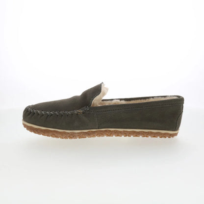 Minnetonka Terese 3307 Womens Gray Suede Slip On Loafer Flats Shoes
