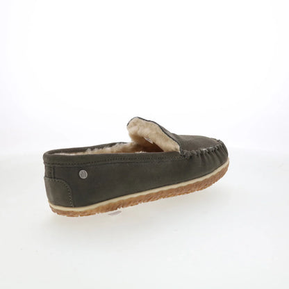 Minnetonka Terese 3307 Womens Gray Suede Slip On Loafer Flats Shoes