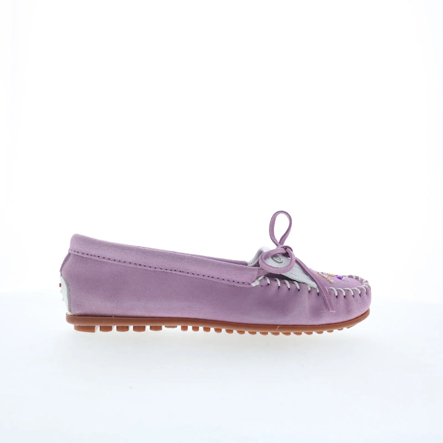 Minnetonka Thunderbird Animikii 629TB Womens Purple Suede Loafer Flats Shoes