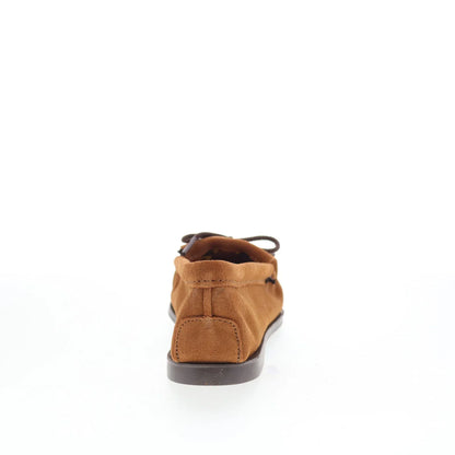 Minnetonka Thunderbird Boat Moc 173 Womens Brown Suede Loafer Flats Shoes