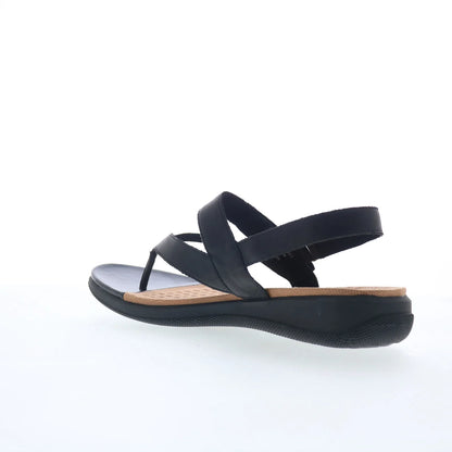 Softwalk Tracy S2517-001 Womens Black Leather Slip On Slingback Sandals Shoes