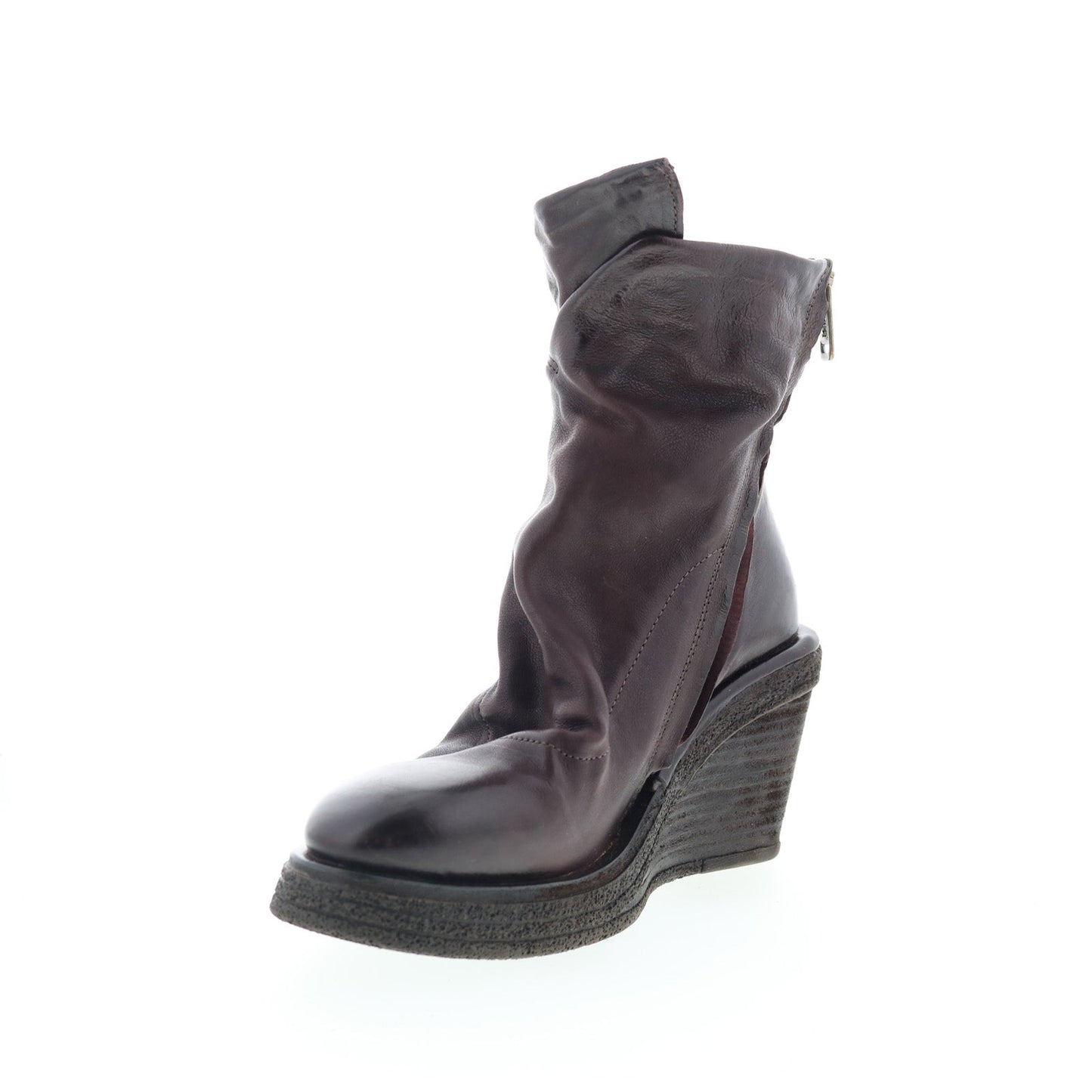 A.S. 98 Tremont Womens Brown Leather Zipper Casual Dress Boots