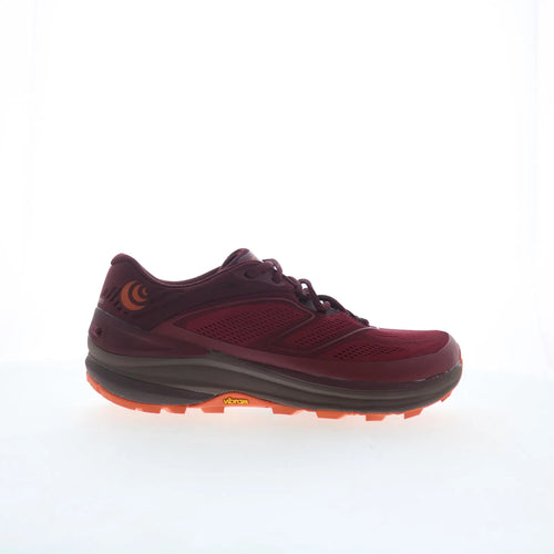 Topo Ultraventure 2 W043 Womens Red Canvas Lace Up Athletic Hiking Shoes