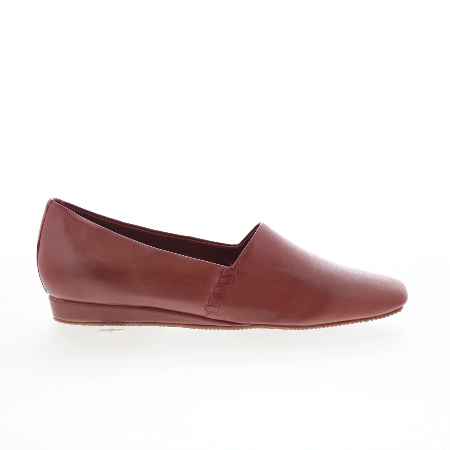 Softwalk Vale S2368-245 Womens Brown Leather Slip On Loafer Flats Shoes