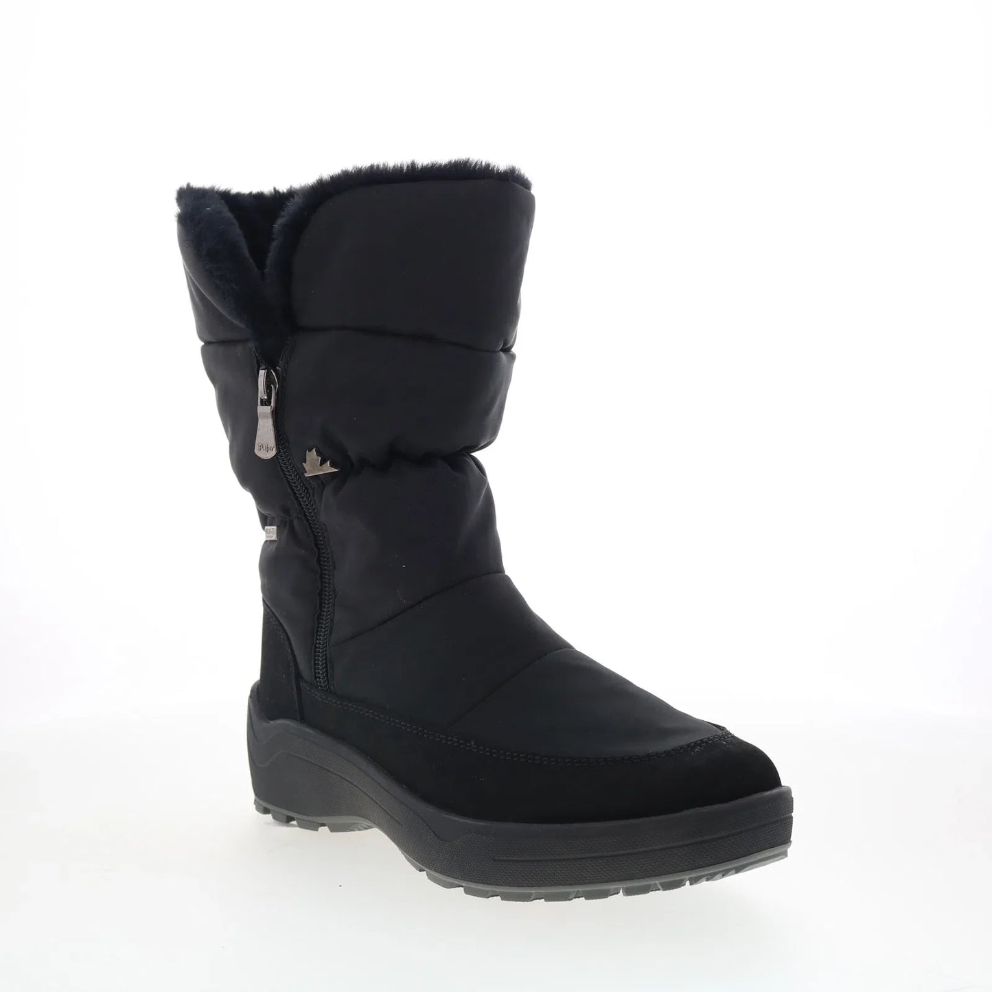 Pajar Valentina 77563 Womens Black Canvas Zipper Casual Dress Boots