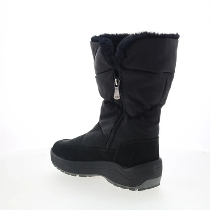 Pajar Valentina 77563 Womens Black Canvas Zipper Casual Dress Boots
