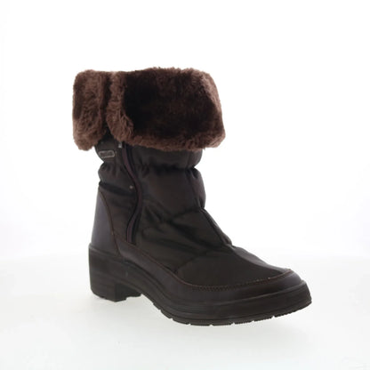 Pajar Ventura 53210 Womens Brown Leather Zipper Ankle & Booties Boots
