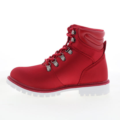 Lugz Grotto II WGROT2T-637 Womens Red Canvas Lace up Casual Dress Boots