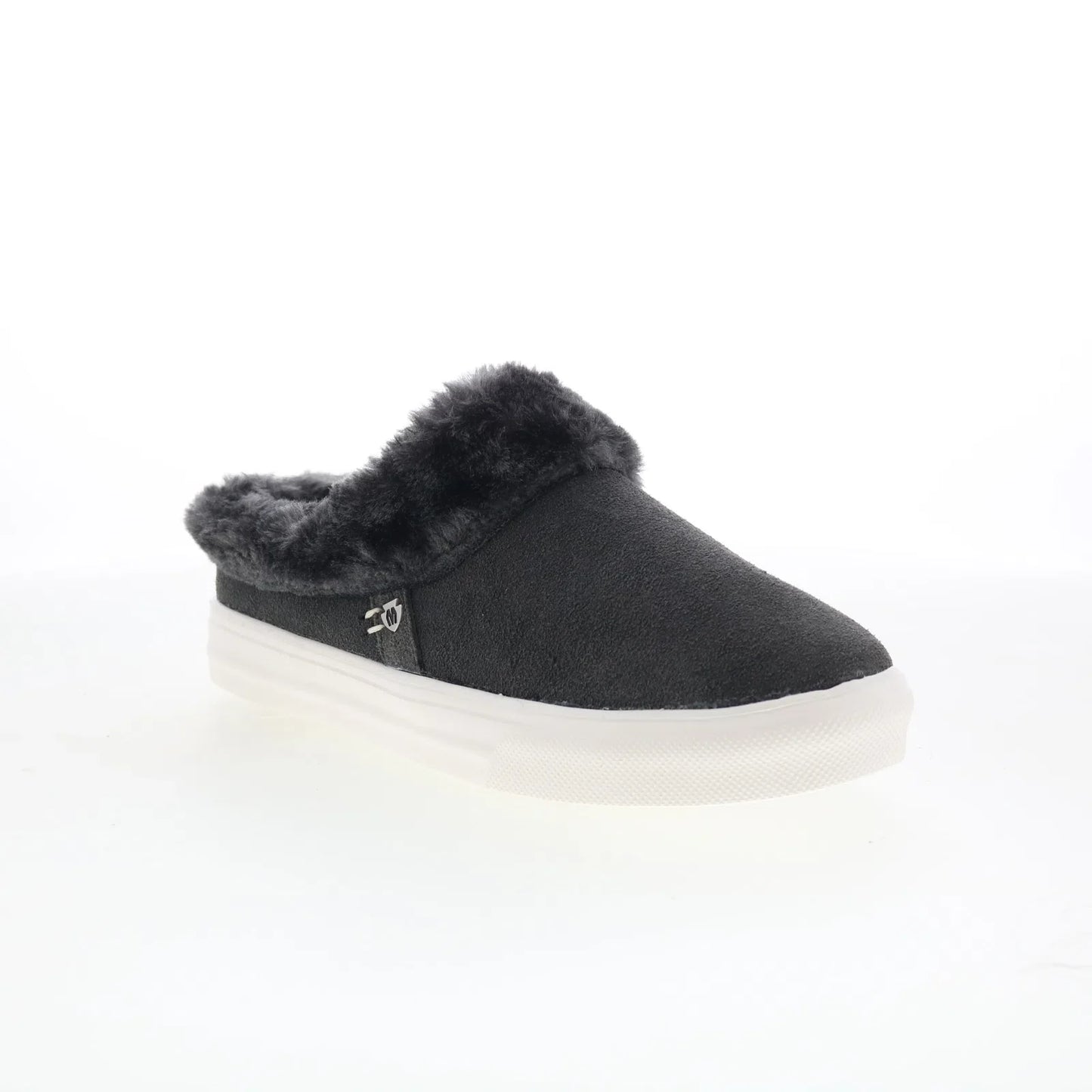 Minnetonka Windy 40465 Womens Gray Suede Slip On Clogs Slippers Shoes