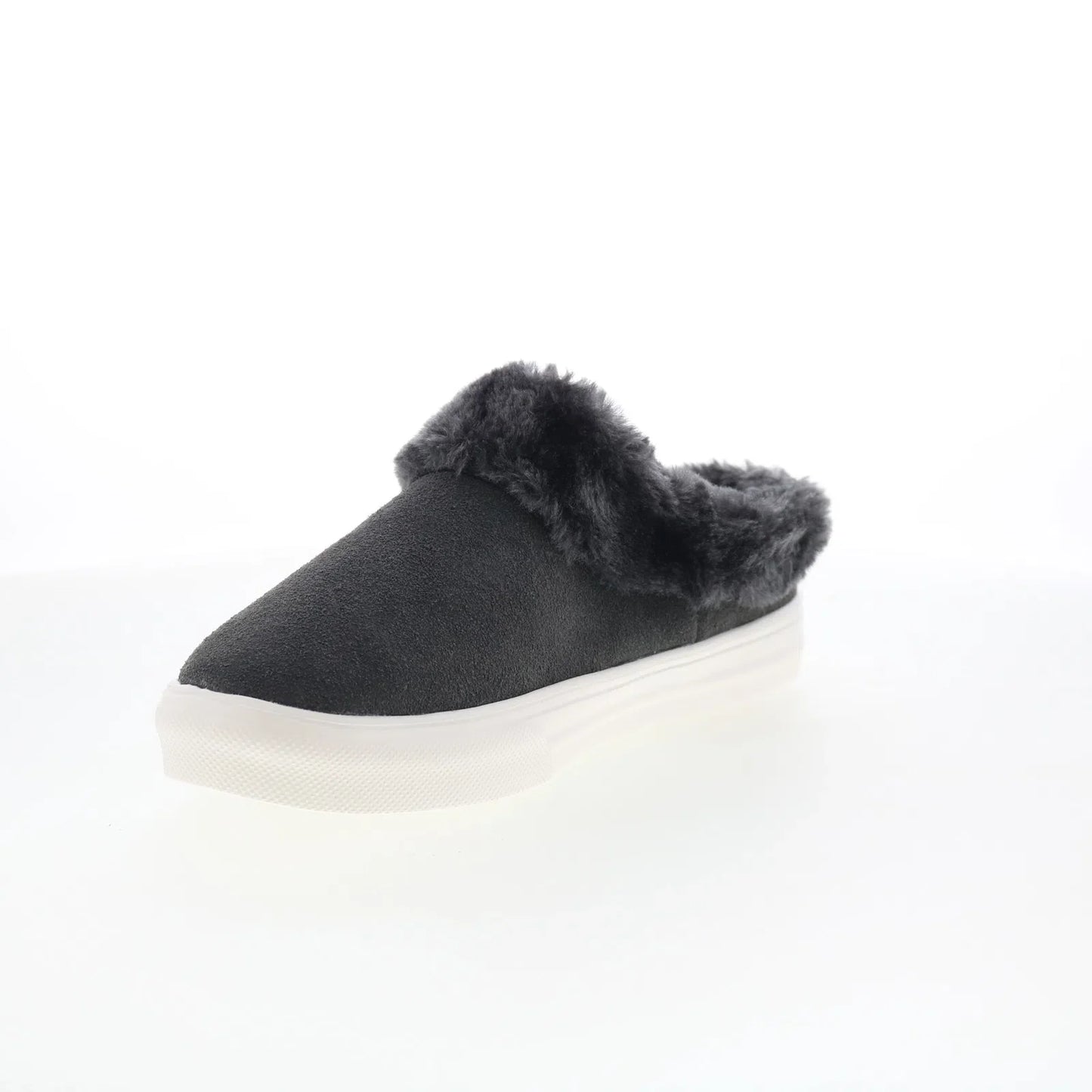Minnetonka Windy 40465 Womens Gray Suede Slip On Clogs Slippers Shoes