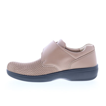 Propet Olivia WPRX25 Womens Brown Wide Leather Strap Lifestyle Sneakers Shoes