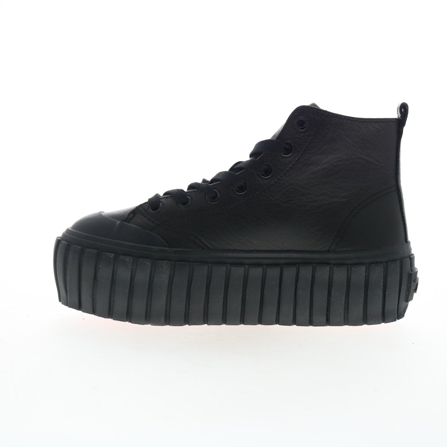 Diesel S-Hanami Mid W Womens Black Leather Lifestyle Sneakers Shoes