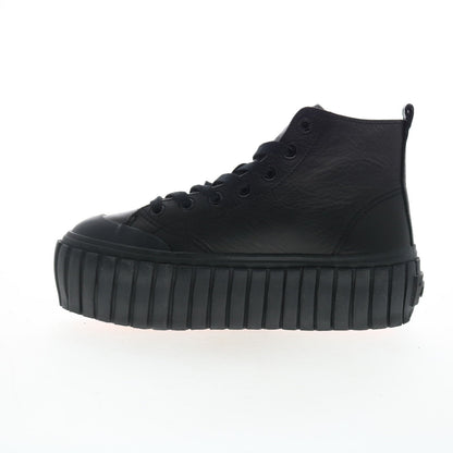 Diesel S-Hanami Mid W Womens Black Leather Lifestyle Sneakers Shoes