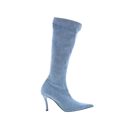 Diesel D-Venus KBT Y02917-P0585-H0167 Womens Blue Canvas Knee High Boots