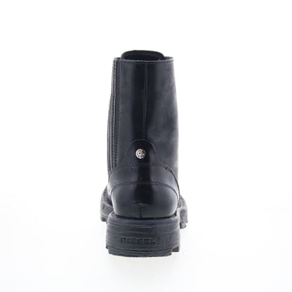 Diesel D-Hammer BT W Y03017-P4471-T8013 Womens Black Leather Casual Dress Boots