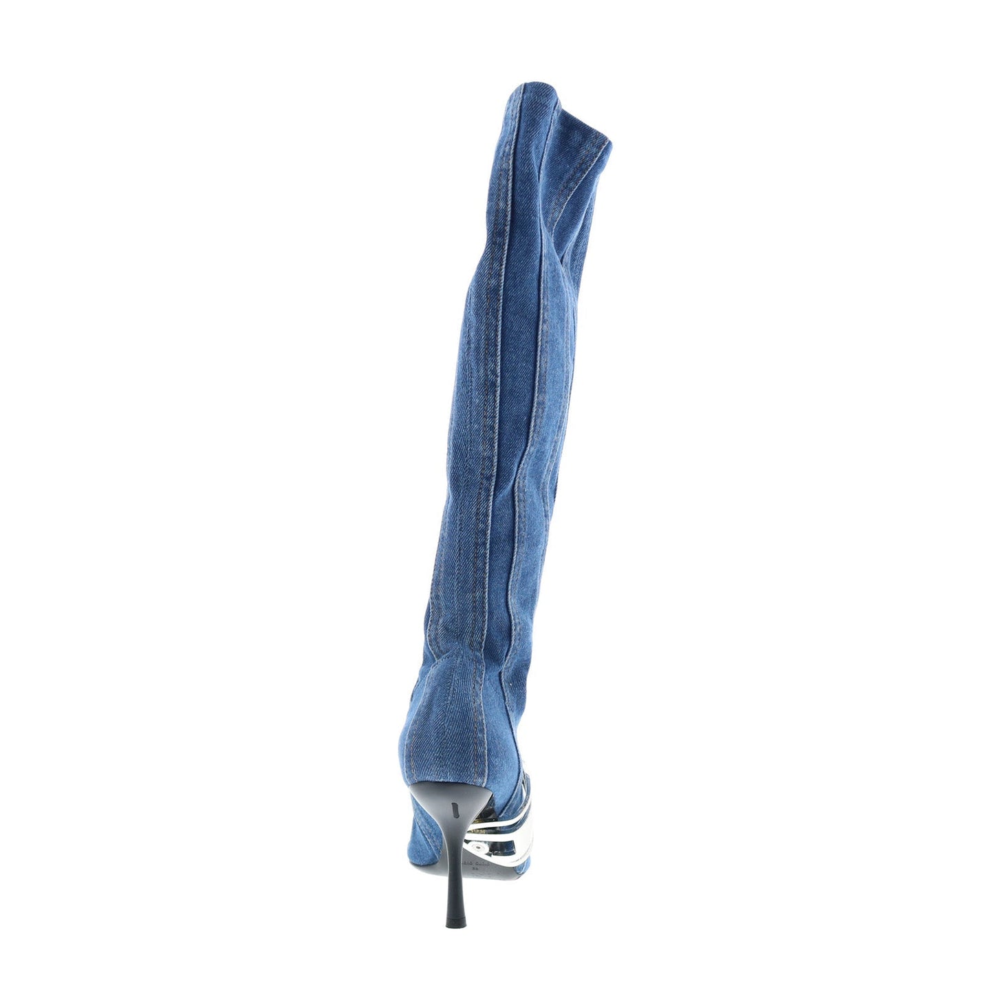 Diesel D-Eclipse KBT Y03222-P0585-H5414 Womens Blue Canvas Knee High Boots