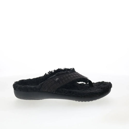 Spenco Yumi Coco Slipper SP1199BLK Womens Black Flip-Flops Sandals Shoes