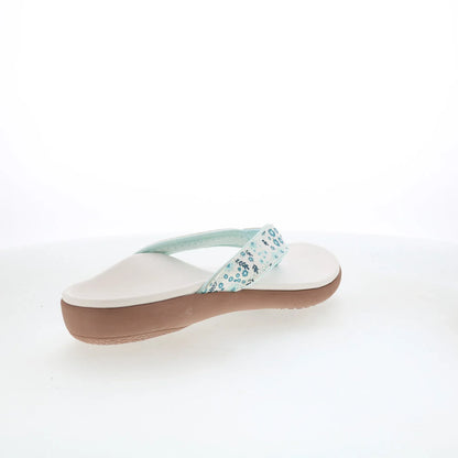 Spenco Yumi Dainty Floral SP1128WHT Womens White Flip-Flops Sandals Shoes