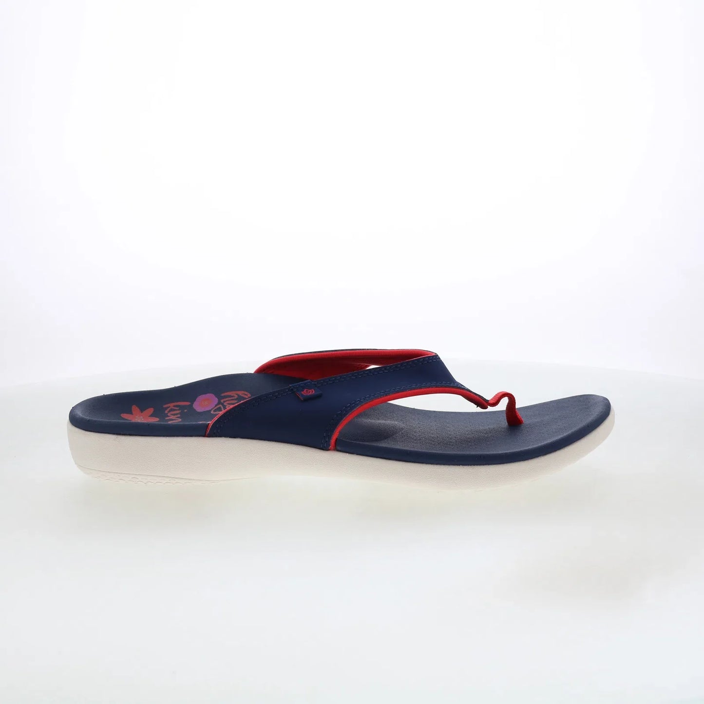 Spenco Yumi High Fives SP1215PEA Womens Blue Flip-Flops Sandals Shoes