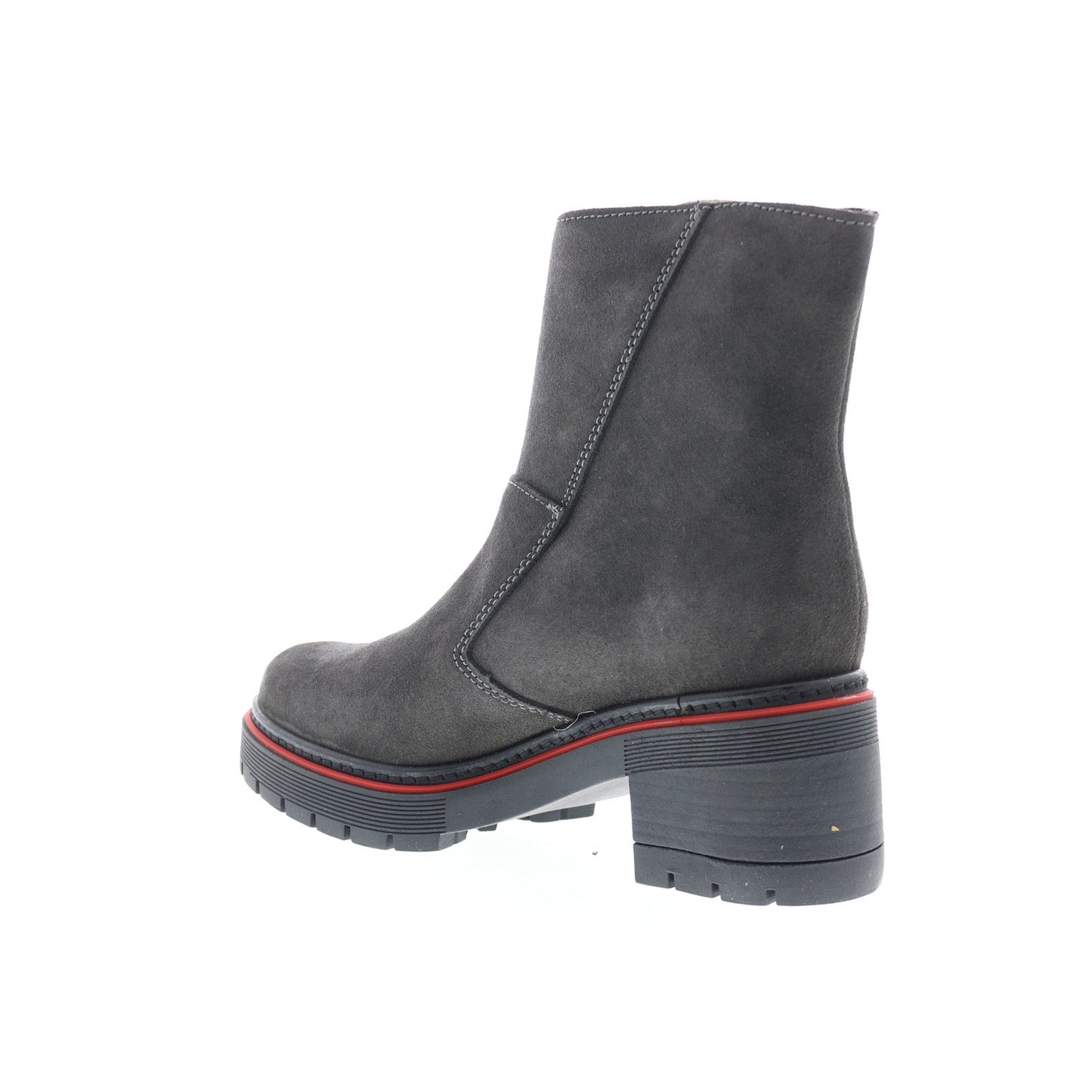 Bos. & Co. Zap Womens Gray Suede Zipper Ankle & Booties Boots